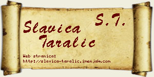 Slavica Taralić vizit kartica